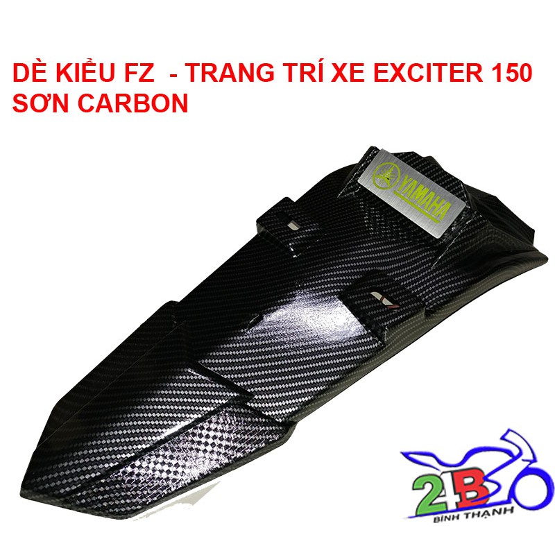 DÈ FZ CHO EXCITER SƠN CARBON CÓ LED-LOGO EXCITER