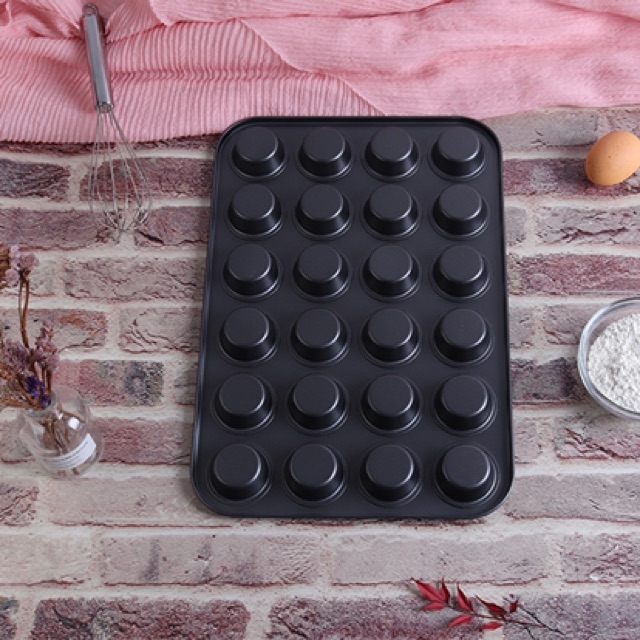 Khuôn cupcake 24 ô nhỏ chống dính