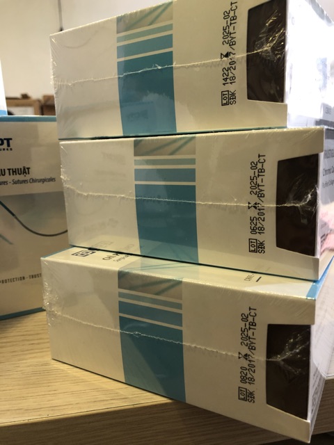 ❤Chỉ phẫu thuật CPT TRUSTIGUT Chromic Catgut chỉ khâu tự tiêu TRUSTIGUT C CHROMIC CATGUT CPT số 2/0 3/0 và 4/0 5/0 6/0