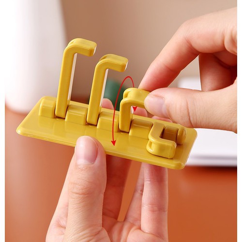 B176 COMBO 20 cái Móc Treo 4 Nhánh Xoay 180 Độ Hình Xylophone Dán Tường Treo Đồ Dùng