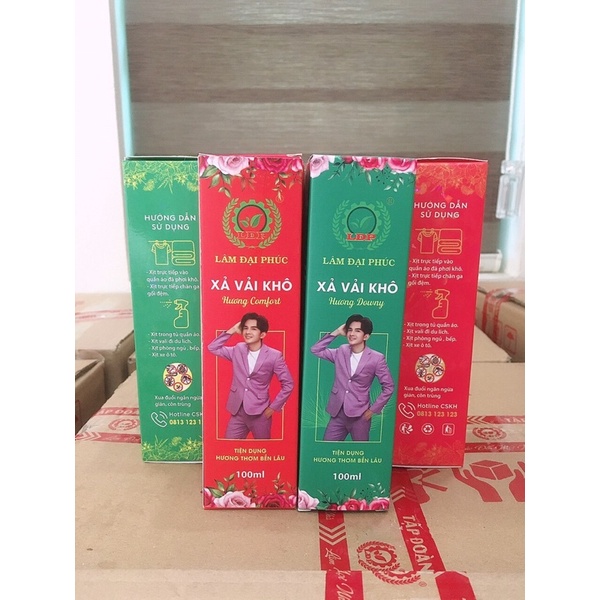 combo 2 chai xịt xả khô hương thơm comfor và downy, xịt thơm quần áo Lâm Đại Phúc