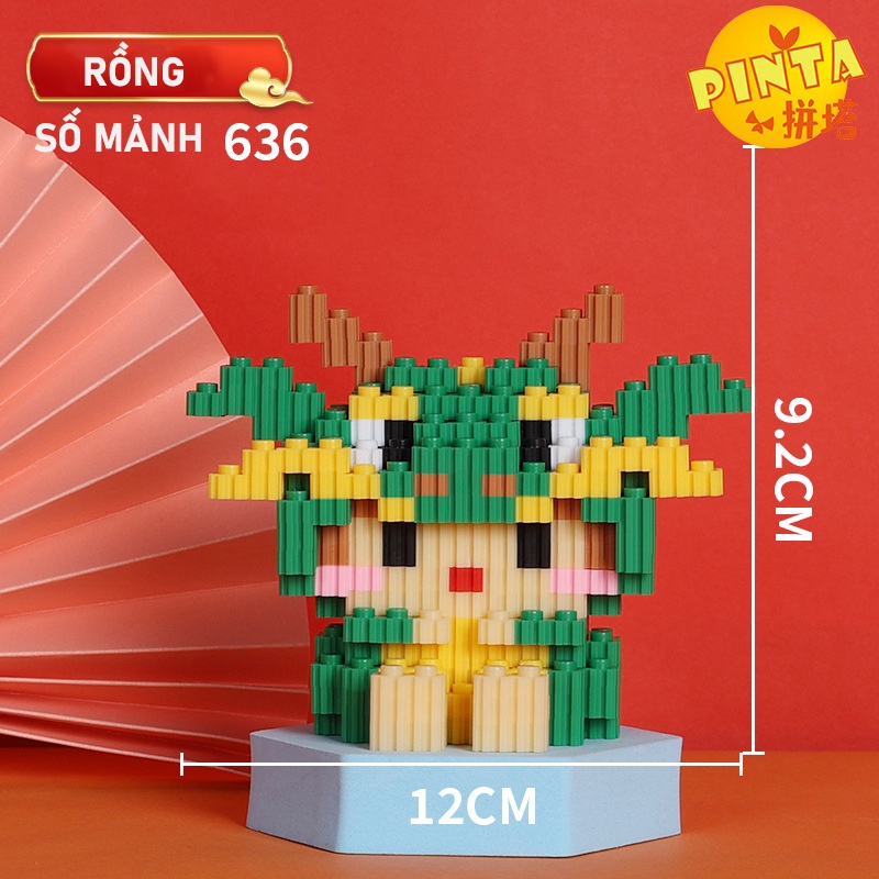 Mô hình đồ chơi lắp ráp 3D hình 12 con giáp cực kỳ đáng yêu và dễ thương