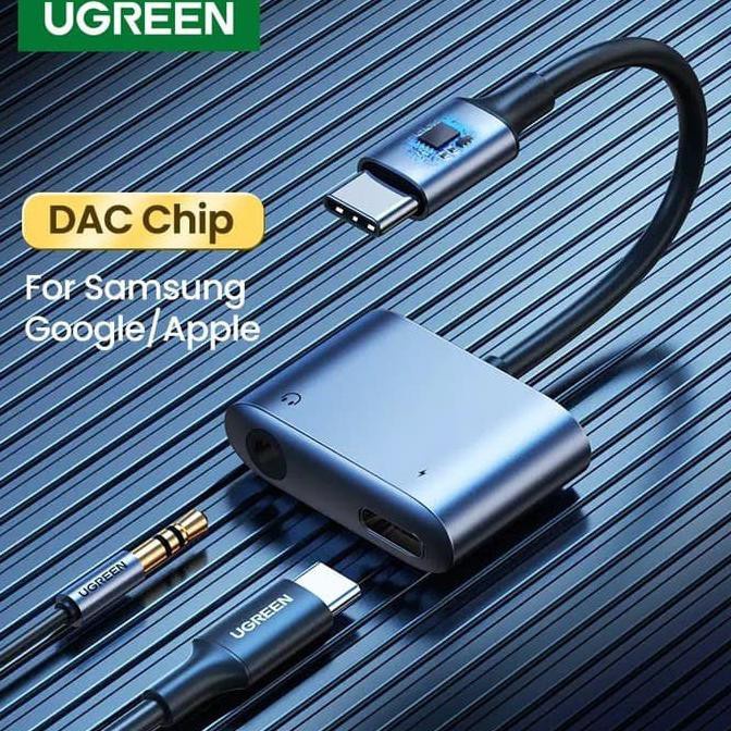 Bộ chuyển đổi có chipset hỗ trợ samsung nguồn PD 7cm USB Type C sang 3.5mm Ugreen CM231 60164