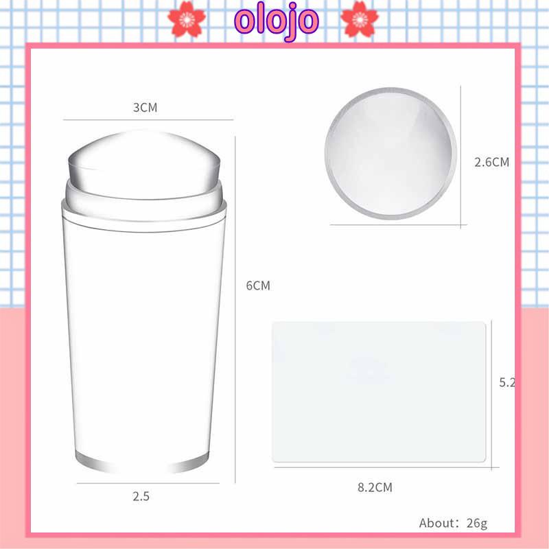 ⚜️Bộ dụng cụ con dấu lăn đồ cạo lấy mẫu in hình trang trí móng tay chuyên nghiệp bằng silicon trong suốt