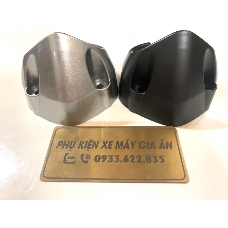 Combo Ốp Che Pô Và Chụp Đít Pô Xe Exciter 150 / Ex 150 gắn như zin Full đen, Đen bạc