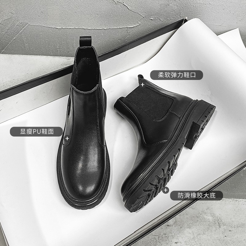 Martin boots female British style 2021 new spring and autumn short tube black wild flat single boots Chelsea short boots