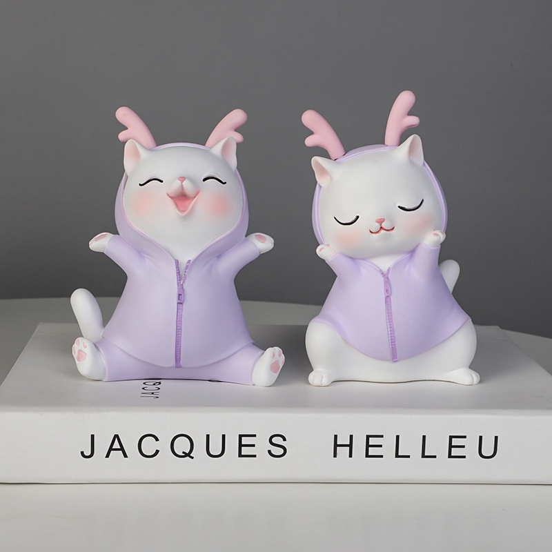 Tượng mèo Yoga đáng yêu trang trí nhà cửa, bàn làm việc, ô tô 💕FREESHIP 50k💕 - Linh Tinh 10k