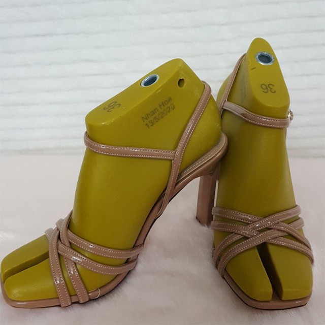 Giày sandal cao gót Nana thời trang mũi vuông gót nhọn phối dây tinh tế cao 9cm - SD01