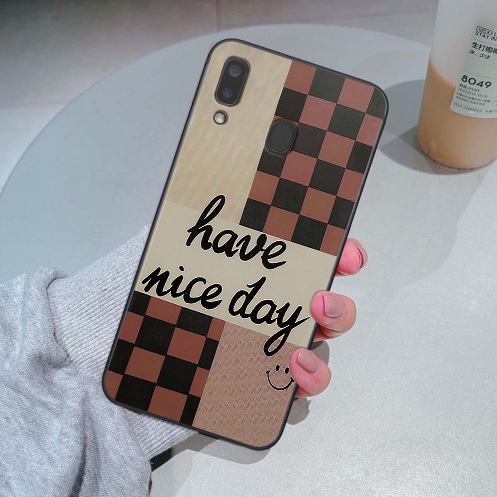 Ốp Samsung A20 / A30 caro trái tim cá tính, thời trang siêu đẹp, siêu phong cách