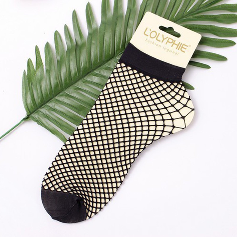 Đôi tất lưới nylon màu trơn thời trang cho nữ