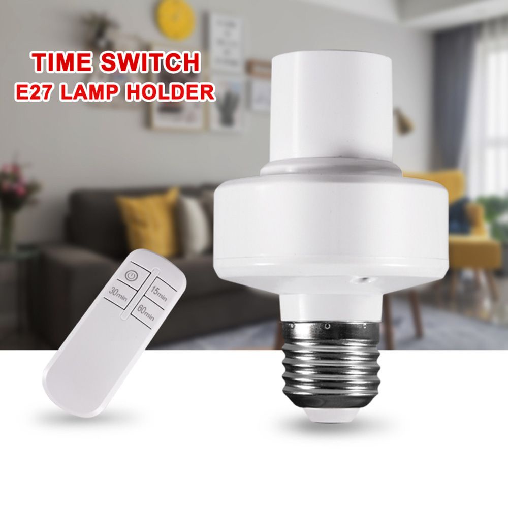 Đui đèn không dây 220V có công tắc điều khiển từ xa cho bóng đèn LED E27