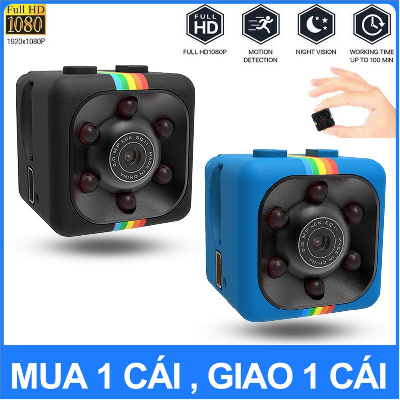 【Mua 1 tặng 1】Máy Quay Hồng Ngoại Mini Sq11 1080p Cho Xe Hơi