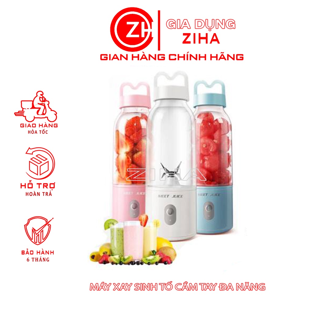 Máy xay sinh tố cầm tay đa năng hàng nhập khẩu, máy xay MEET JUICE cối thủy tinh cao cấp- BẢO HÀNH 6 THÁNG