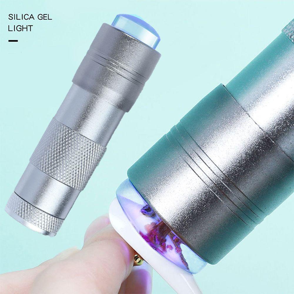 LANSEL Đèn Led UV Mini Đầu Silicone Phẳng Nhấn Sơn Móng Tay