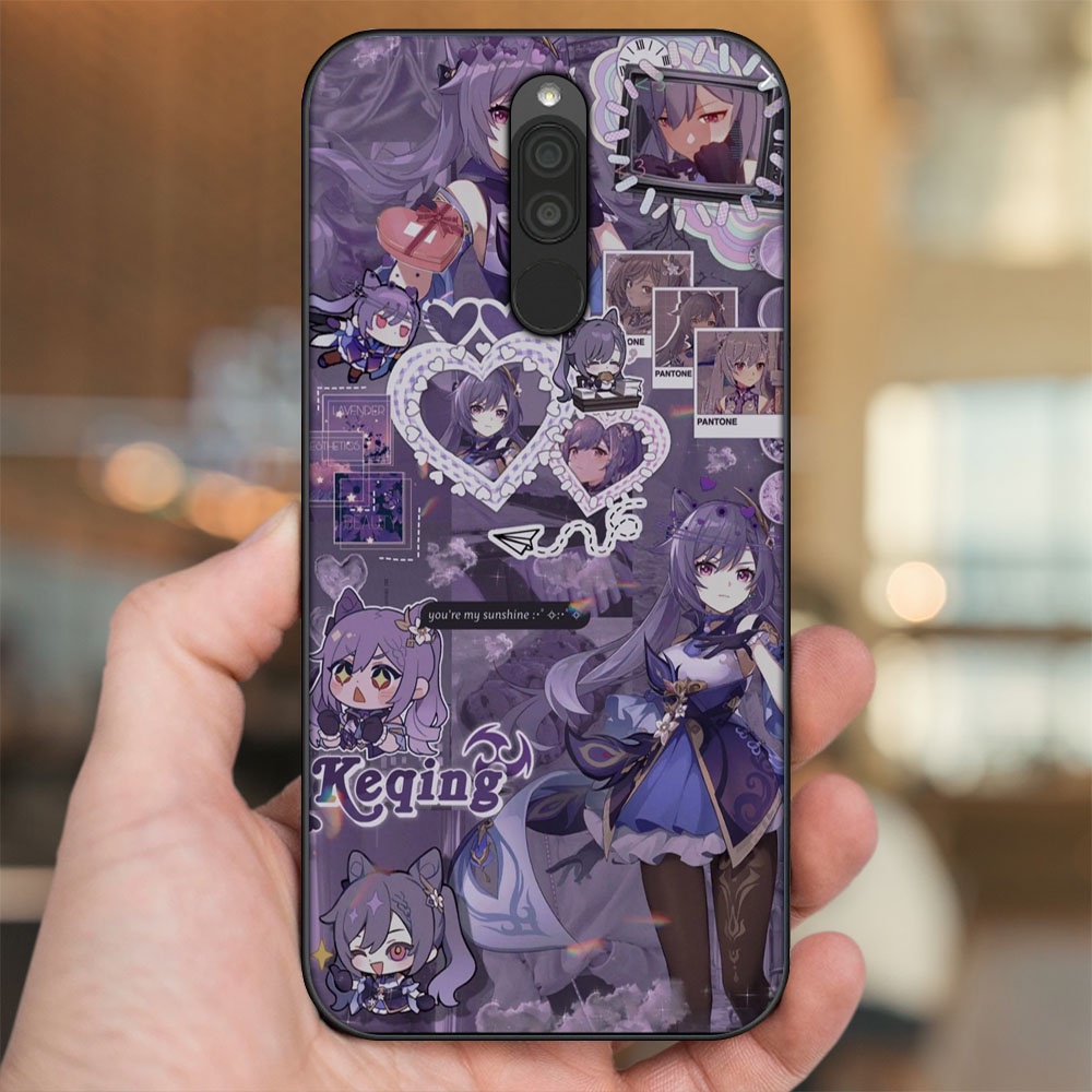Ốp lưng Xiaomi Redmi 8 viền đen in hình Keqing Genshin Impact