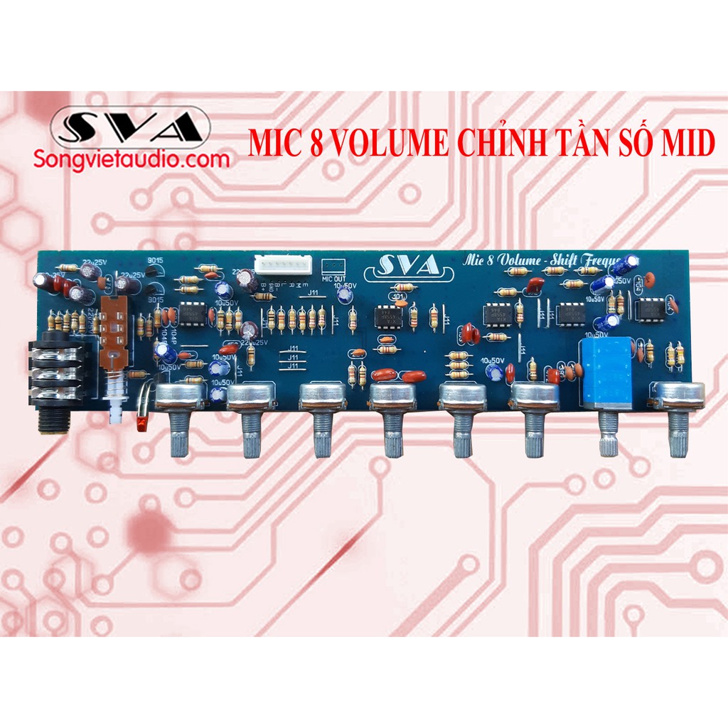 Mạch mic 8 volume lắp ráp ampli gia đình