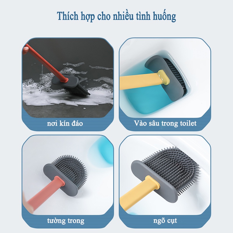 Chổi vệ sinh nhà tắm, cọ silicon vệ sinh bồn cầu toilet -XQY Furniture Pavilion