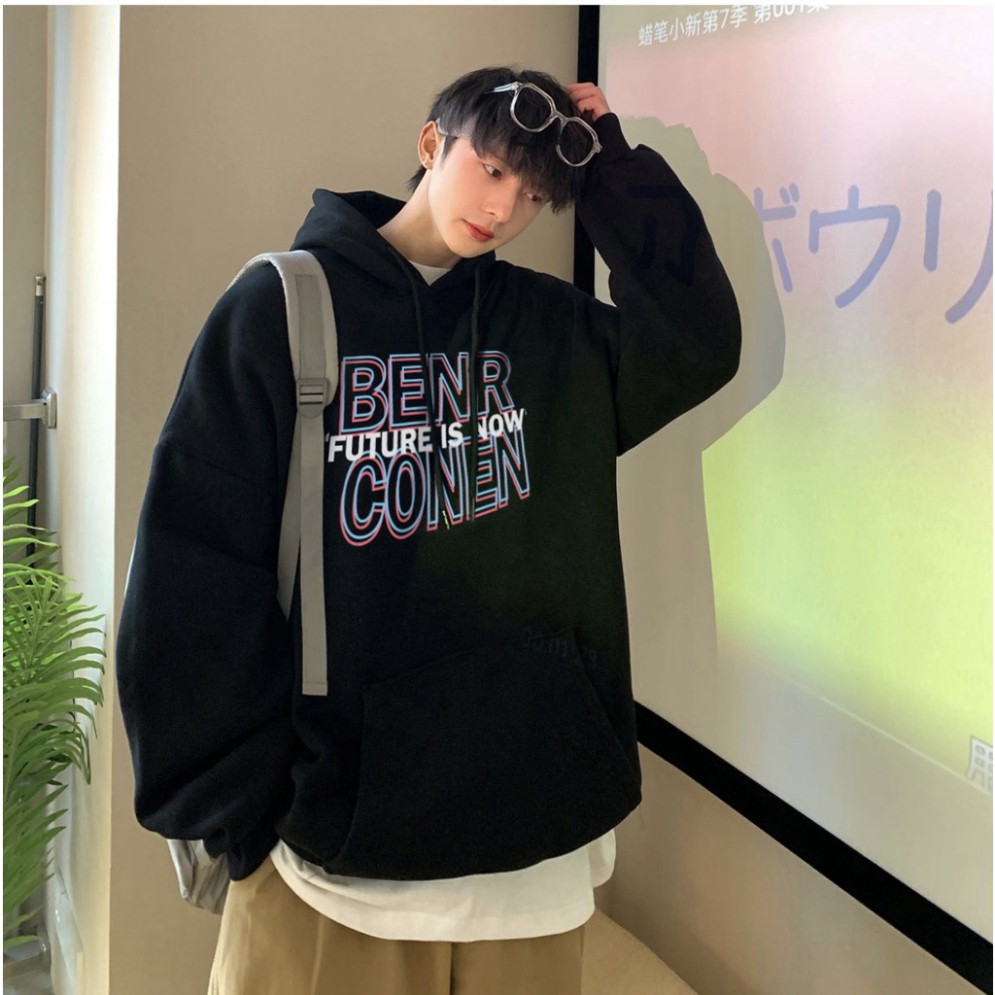 FREESHIP Áo hoodie, áo nỉ in hình họa tiết BENRCONEN vải nỉ cotton form rộng unisex phong cách ulzzang | BigBuy360 - bigbuy360.vn