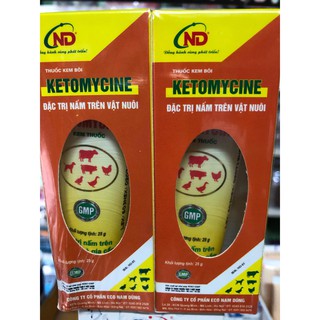 Thuốc kem bôi KETOMYCINE đặc trị nấm trên vật nuôi tuýp 25g
