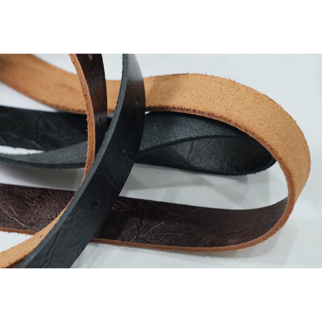 Dây Nịt Da Bò Cao Cấp Dập Vân - Xử Lý Cạnh Thô Cá Tính