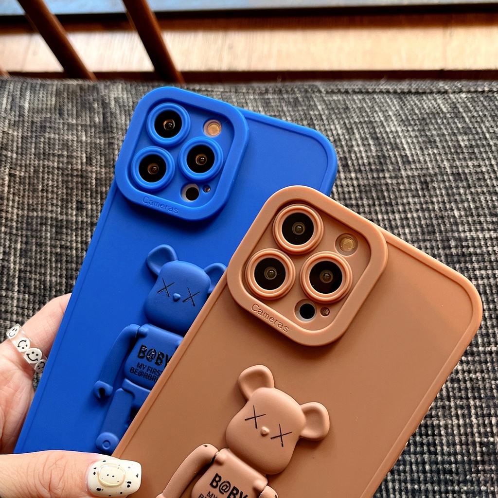 Ốp Điện Thoại In Hình Gấu Vui Nhộn Cho iphone 13 Pro Max Xr X / Xs Xs Max Promax 1212 Pro 12pro Max