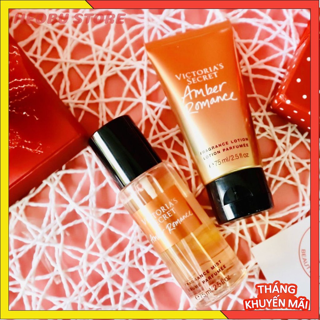 🐷 [ HOT]  𝐅𝐮𝐥𝐥𝐬𝐢𝐳𝐞 Xịt Thơm Body Victoria’s Secret 𝐀𝐦𝐛𝐞𝐫 𝐑𝐨𝐦𝐚𝐧𝐜𝐞 75ml #heobu