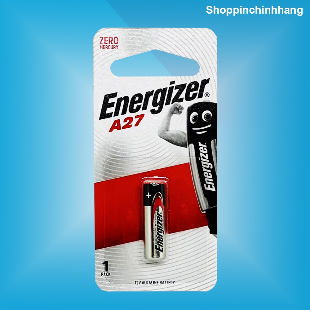 Pin A27 Energizer 12V vỉ 1 viên chính hãng thay chìa khoá cửa cuốn