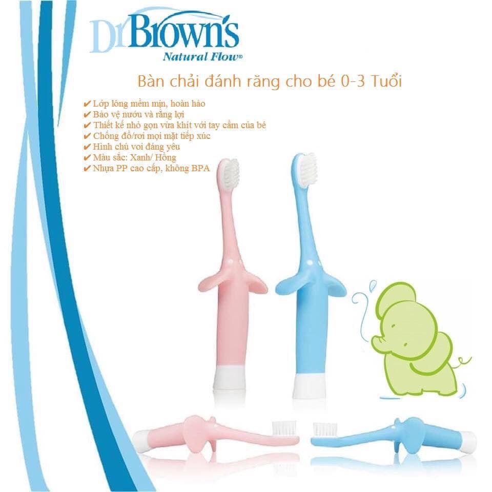 Bộ Bàn Chải và Kem Đánh Răng Dr Brown cho bé-Mỹ9 (Có tách lẻ)