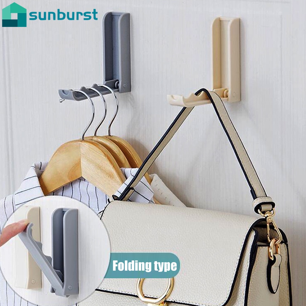 Móc Treo Đồ Dán Tường Bằng Nhựa Đa Năng Có Thể Gập Lại Tiện Dụng Cho Phòng Tắm / Nhà Bếp