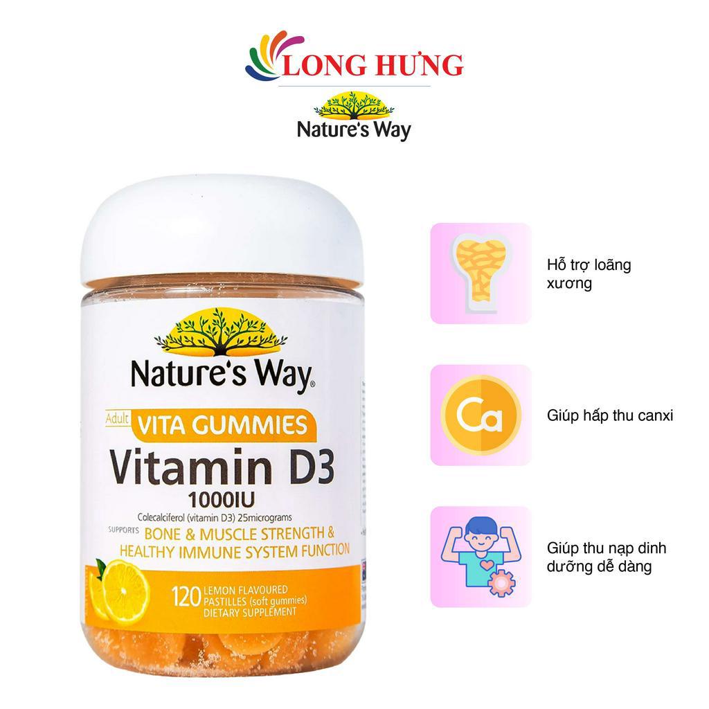 Kẹo dẻo Nature's Way Vita Gummies Vitamin D3 1000IU hỗ trợ xương khớp (120 viên)