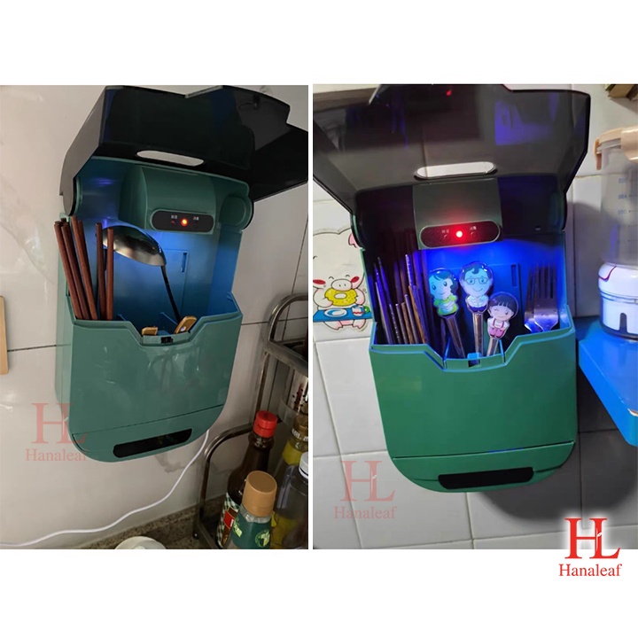 Máy sấy đũa thìa HL, ống đựng đũa muỗng thông minh khử khuẩn bằng tia UV