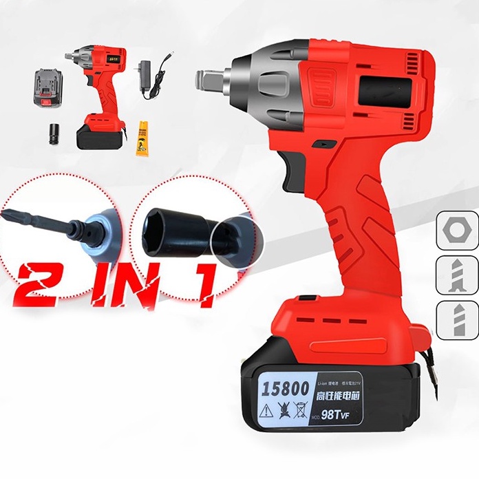 Máy siết bulong, bắn vít động cơ không chổi than chạy pin đa năng