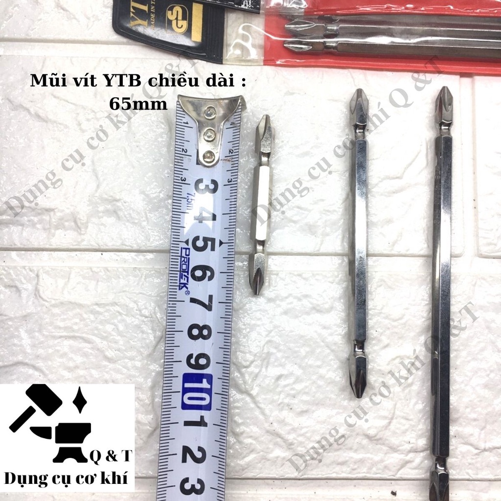 Đầu bắn vít , Mũi bắn vít 2 đầu taiwan chiều dài 65mm 110mm 150mm 200mm YTB