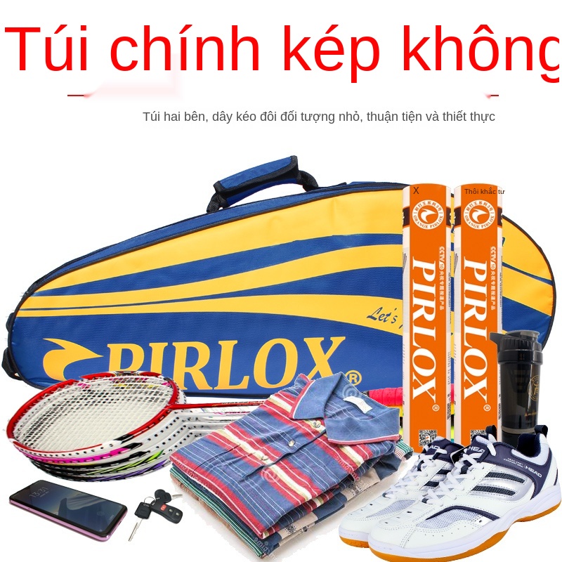 Miễn phí vận chuyển Túi cầu lông Pylux 4 ~ 6 gói với túi đựng giày độc lập túi đựng vợt nam và nữ đeo vai chống thấm nướ