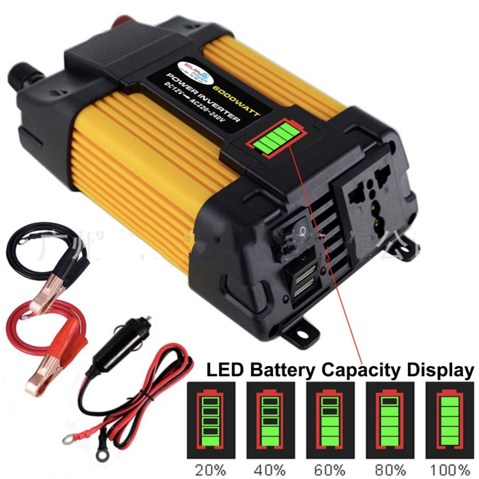 Máy biến điện áp đa năng cầm tay POWER INVERTER 12v-220v max 4000W🤗🤗
