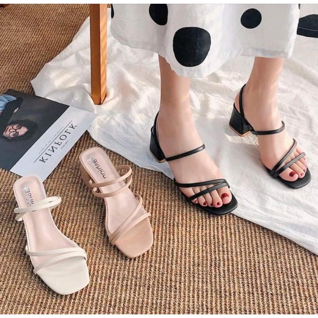 Giày nữ giày SANDAL đế xuồng quai kẹp CHỮ A
