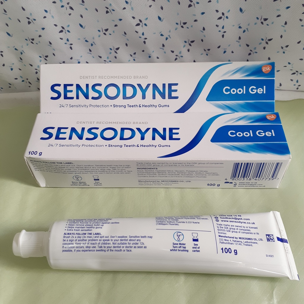Kem đánh răng Sensodyne Cool Gel  giảm ê buốt 24/7 tuýp 100g