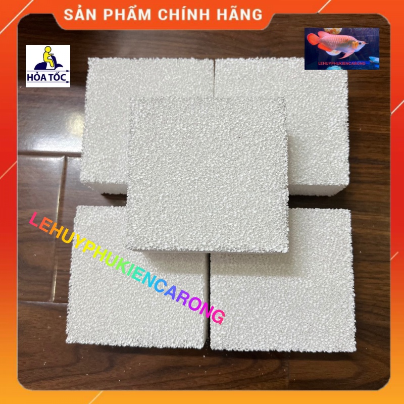 Vật Liệu Lọc Bể Cá - Sứ Vuông - Sứ Tàu Hủ - Kích Thước 10x10x5cm