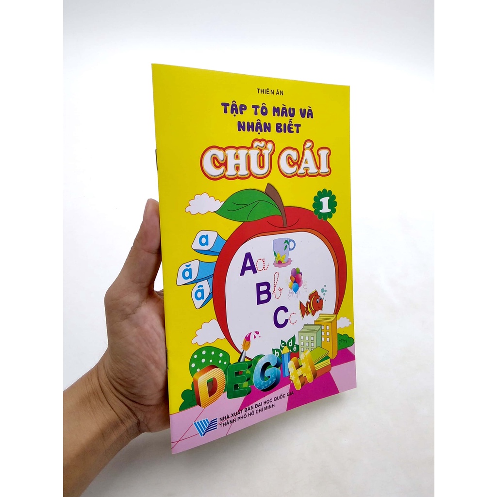 Sách Tập Tô Màu Và Nhận Biết Chữ Cái - Tập 1 (2020)