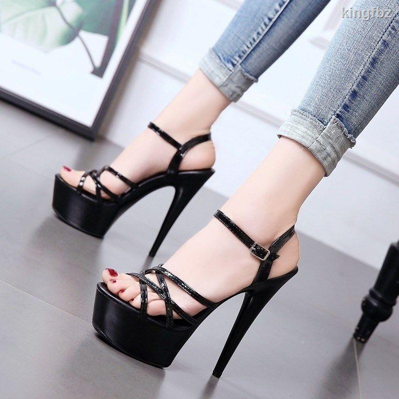 Giày Sandal Cao Gót 15cm 15cm Thời Trang Gợi Cảm Cho Nữ