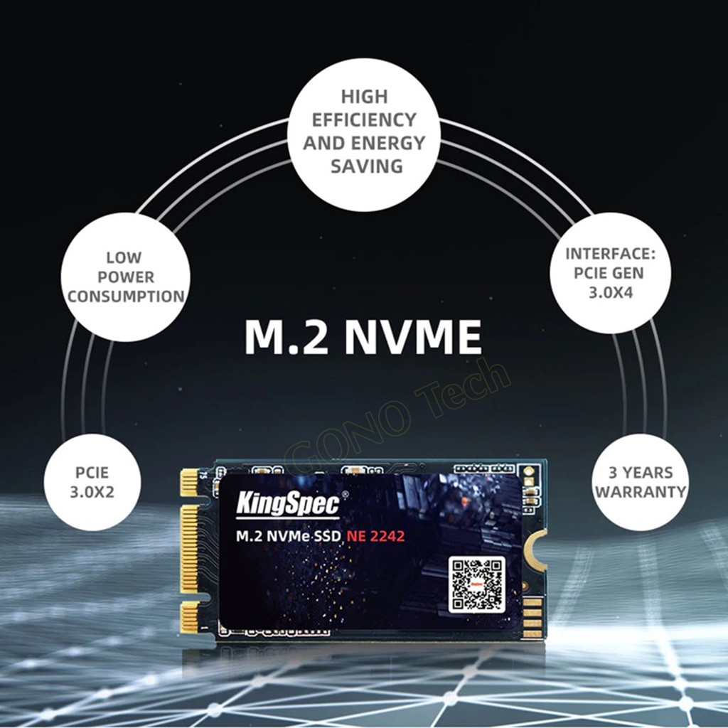 Ổ cứng SSD M2 NVMe 2242 KingSpec NE 128Gb 256Gb M.2 PCIe