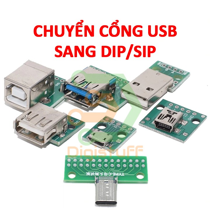 Adapter chuyển cổng USB sang DIP SIP 2.54mm