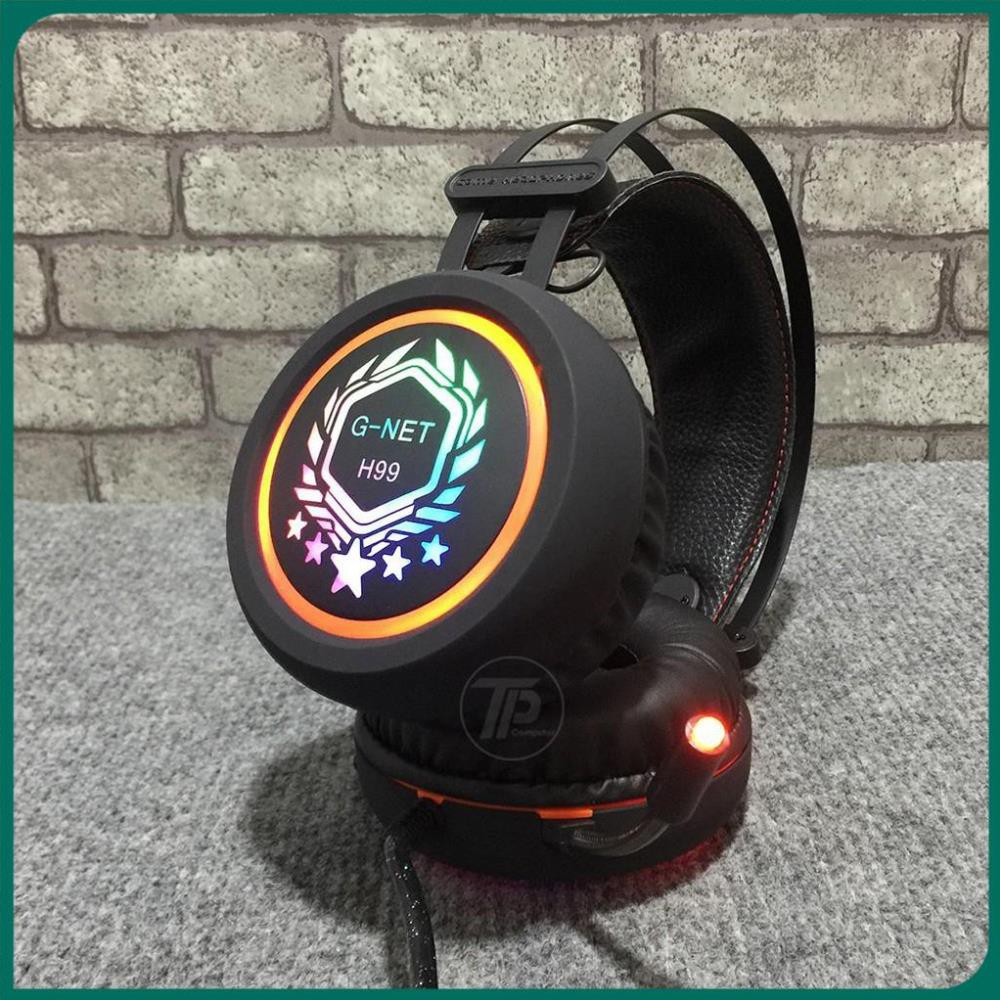 [Chính Hãng] Tai Nghe Gaming G-net H99 Jack 3.5 - Tai nghe chụp tai có đèn led đổi màu - Headphone Dây dài 2 mét