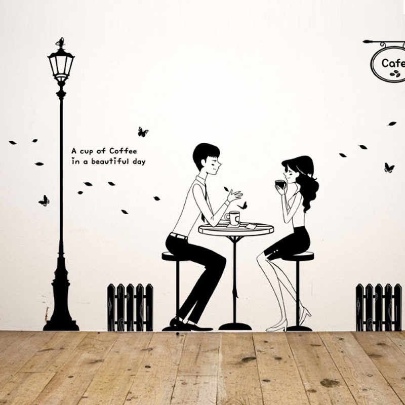 Coffee Shop Bakery Sticker Break Decal Cafe Poster Vinyl Art Decal Dán Tường