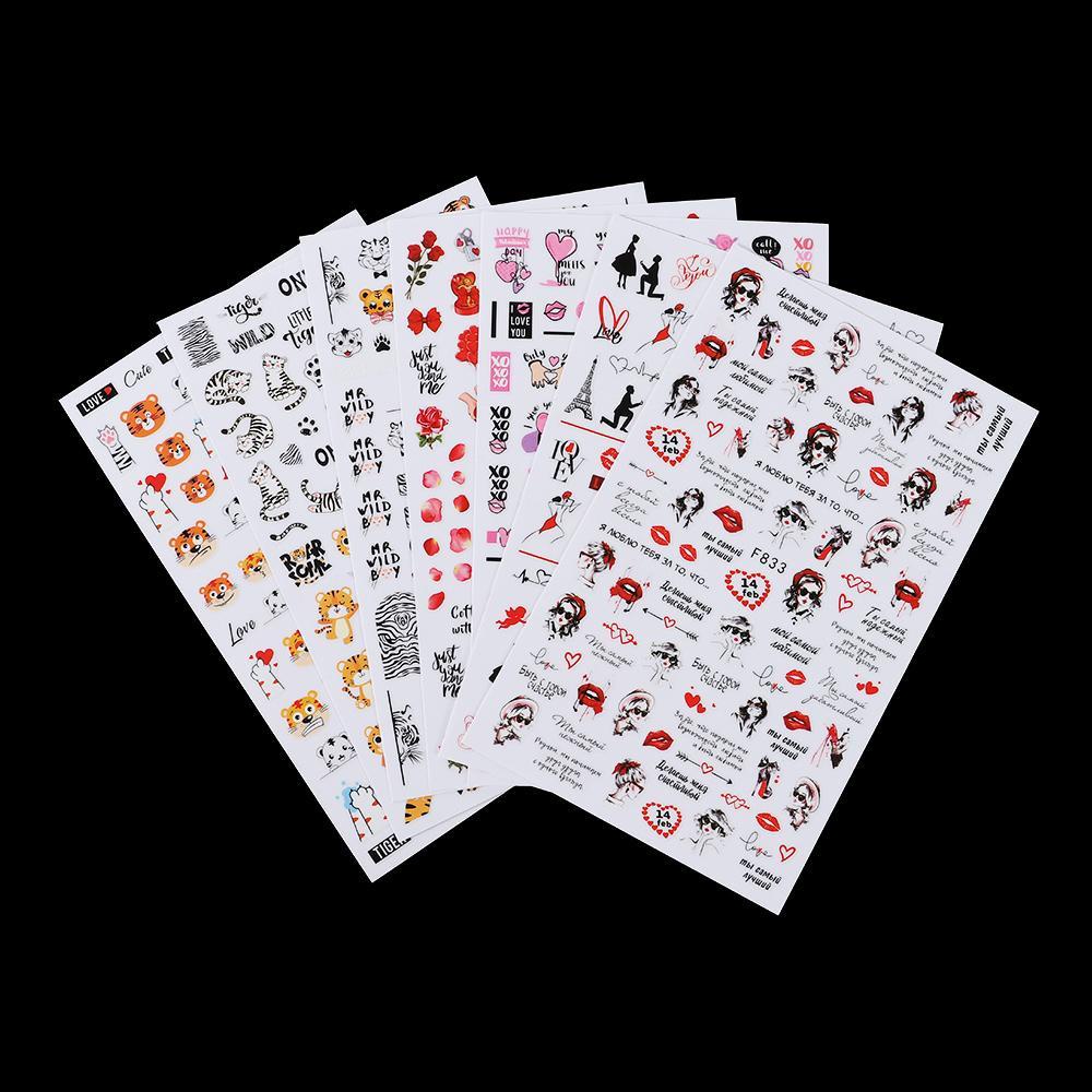 .Miếng Dán Trang Trí Móng Tay Mừng Năm Mới Xinh Xắn Đáng Yêu