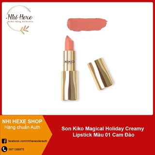 Son Kiko Magical Holiday Creamy  Lipstick Màu 01 Cam Đào