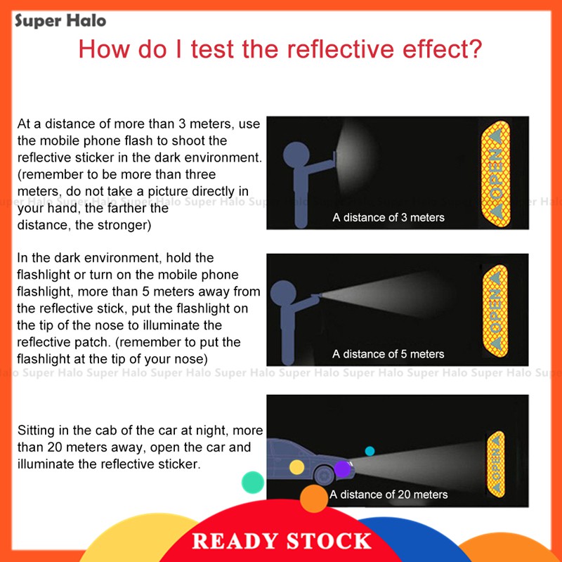 1 Miếng Dán Phản Quang Trang Trí Xe Ô Tô
