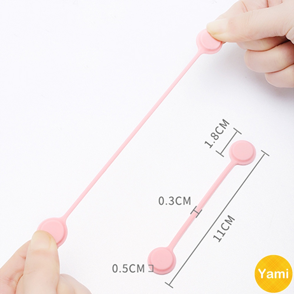 Dây buộc dây cáp sạc/ tai nghe USB bằng silicon có nam châm từ tính