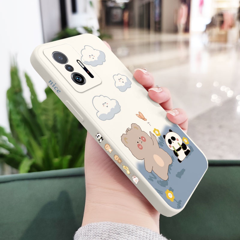 Playful Ốp Điện Thoại Hình Gấu Trúc Cho xiaomi mi 13t 12t 11t 10t pro lite mi 9t pro