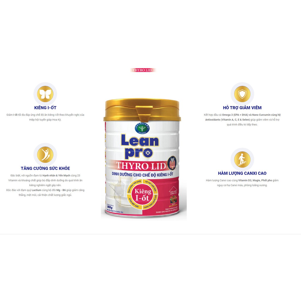 LEANPRO THYRO LID 400G -900G  KM KHI MUA 2 LON 900G